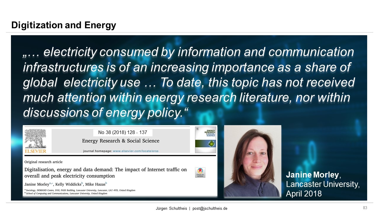 Janine Morley, Digitalisation, Energy and Data Demand, Lancaster University, Mobility, Future Mobility, Smart Cities, Sustainability, Mobility as a Service, MaaS, Jürgen Schultheis, Climate Change, Anthropocene, Holistic Approach, Scientists for Future 