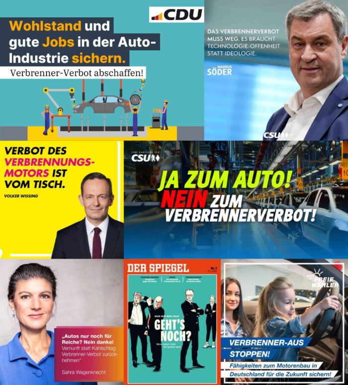 Verbrennerverbot, Verbrenner, CDU/CSU, AfD, FDP, BSW, Freier Wähler, EU ETS II, Elektromobilität, Söder, Wissing, Weidel, Aiwanger