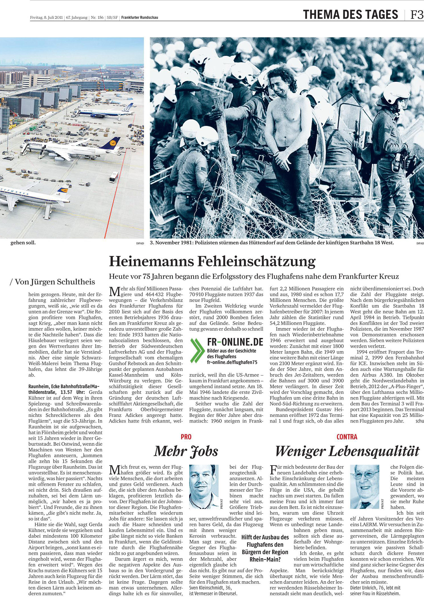 Flughafen Frankfurt, Airport RheinMain, Fluglärm, Umfrage, Lärmteppich, Jürgen Schultheis, Frankfurter Rundschau, Verkehrskontor FrankfurtRheinMain, Metropolregion, FrankfurtRheinMain, Frankfurt, Offenbach, Politikwissenschaftler, Autor, Moderator, Energie, Klimawandel, Verkehr